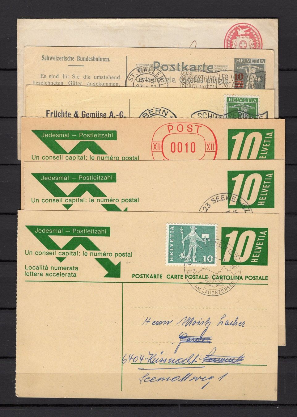 Tous les timbres: R1836  /   15 entiers écrits – D'occasion à Ste-Croix par MONT-TAGNAC 1