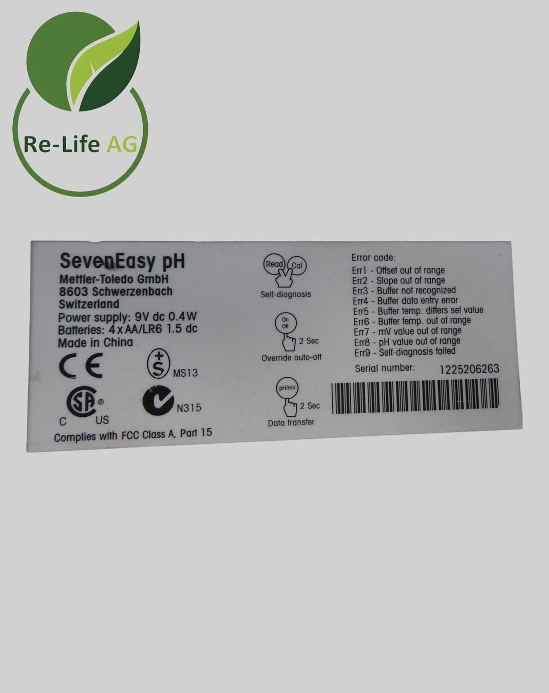 Mettler Toledo Misurare: Mettler Toledo SevenEasy Benchtop pH Meter – Usato da Reinach BL venduto da Re-LifeAG_Labor 6