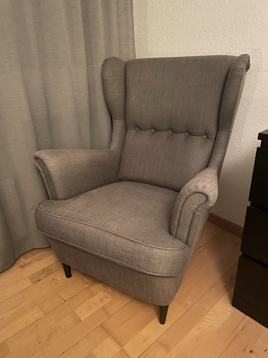 Ikea Poltrone: IKEA STRANDMON Fauteuil confortable gris – Usato da Sierre venduto da Ruyfigas