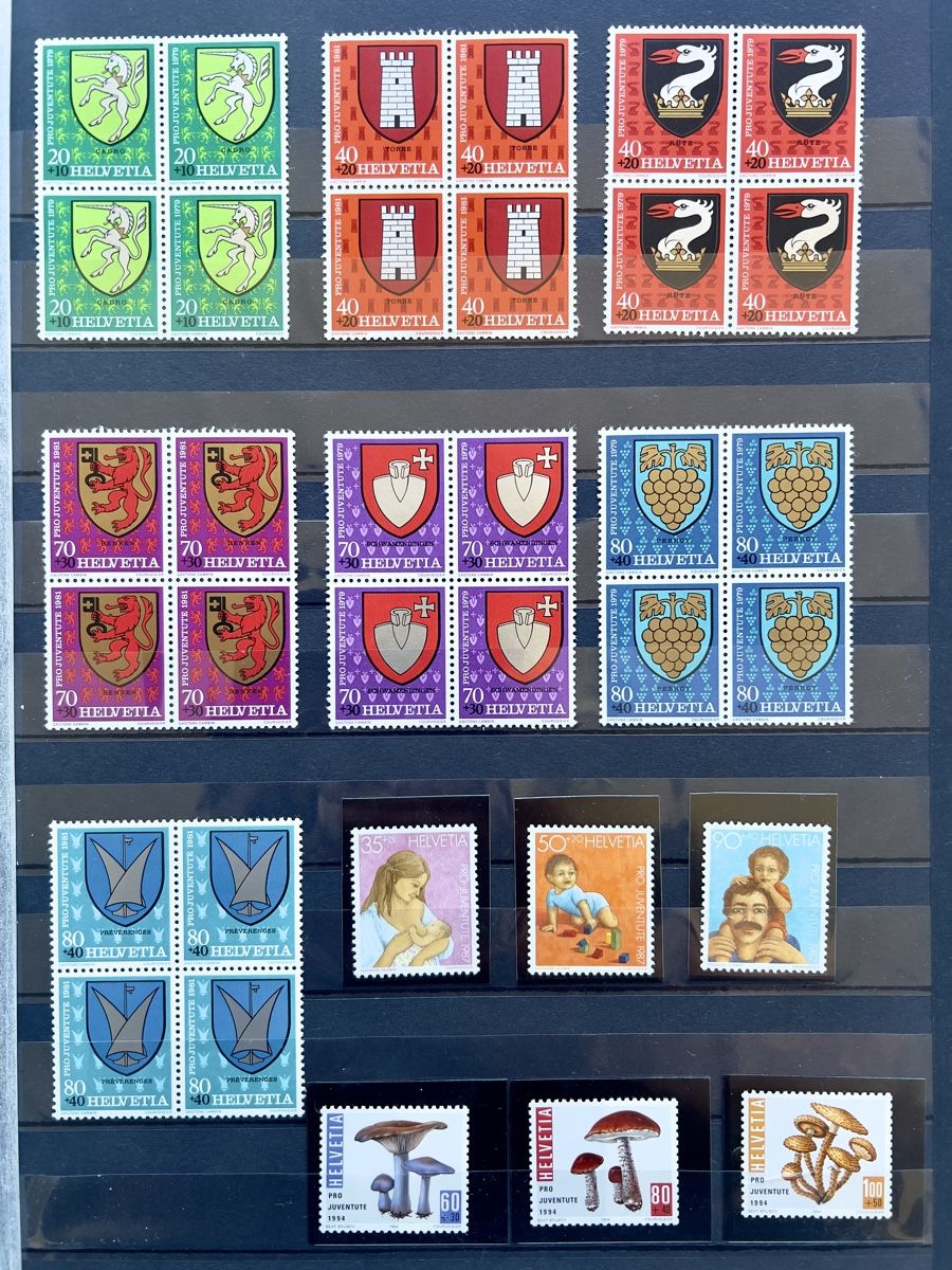 Tutti i francobolli: Pro Juventute Frankatur CHF 100.- postfrisch – Nuovo (secondo la descrizione) da Glattbrugg venduto da Artos67 2