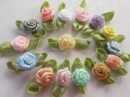 20 mini roses mixte pastel 10 mm