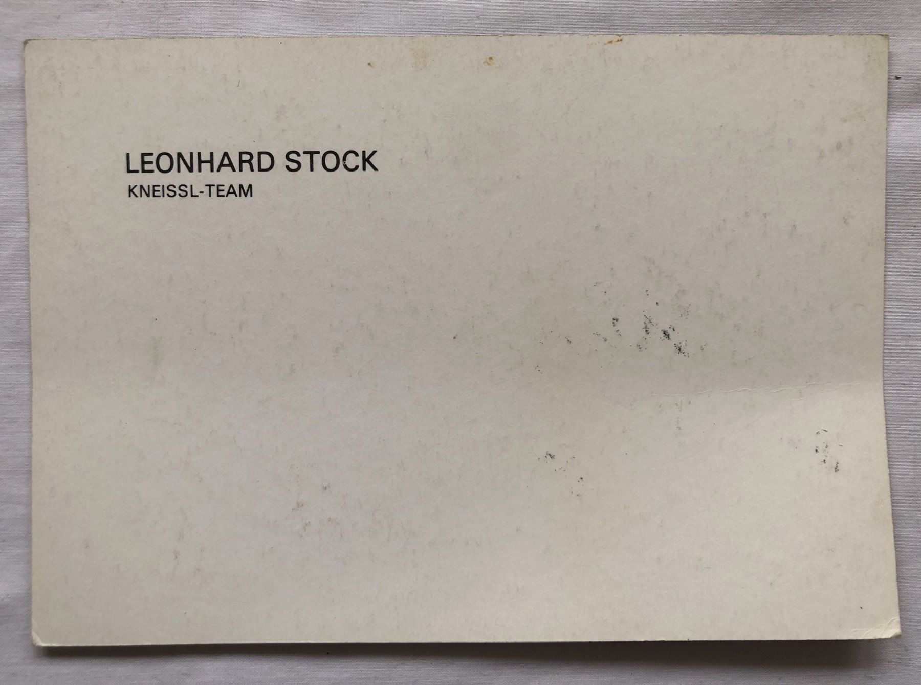 Autogramme: Originalautogramm - LEONHARD STOCK – Gebraucht aus Schaffhausen von durruti 1