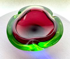 Murano Ascher/Schale Uranglas, Sommerso, 50-60er, gebraucht