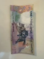 Landgert banknote onehundredfive wolves JURA