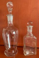 2 antike Glasgefässe mit geschliffenen Stopfen ca. 1930