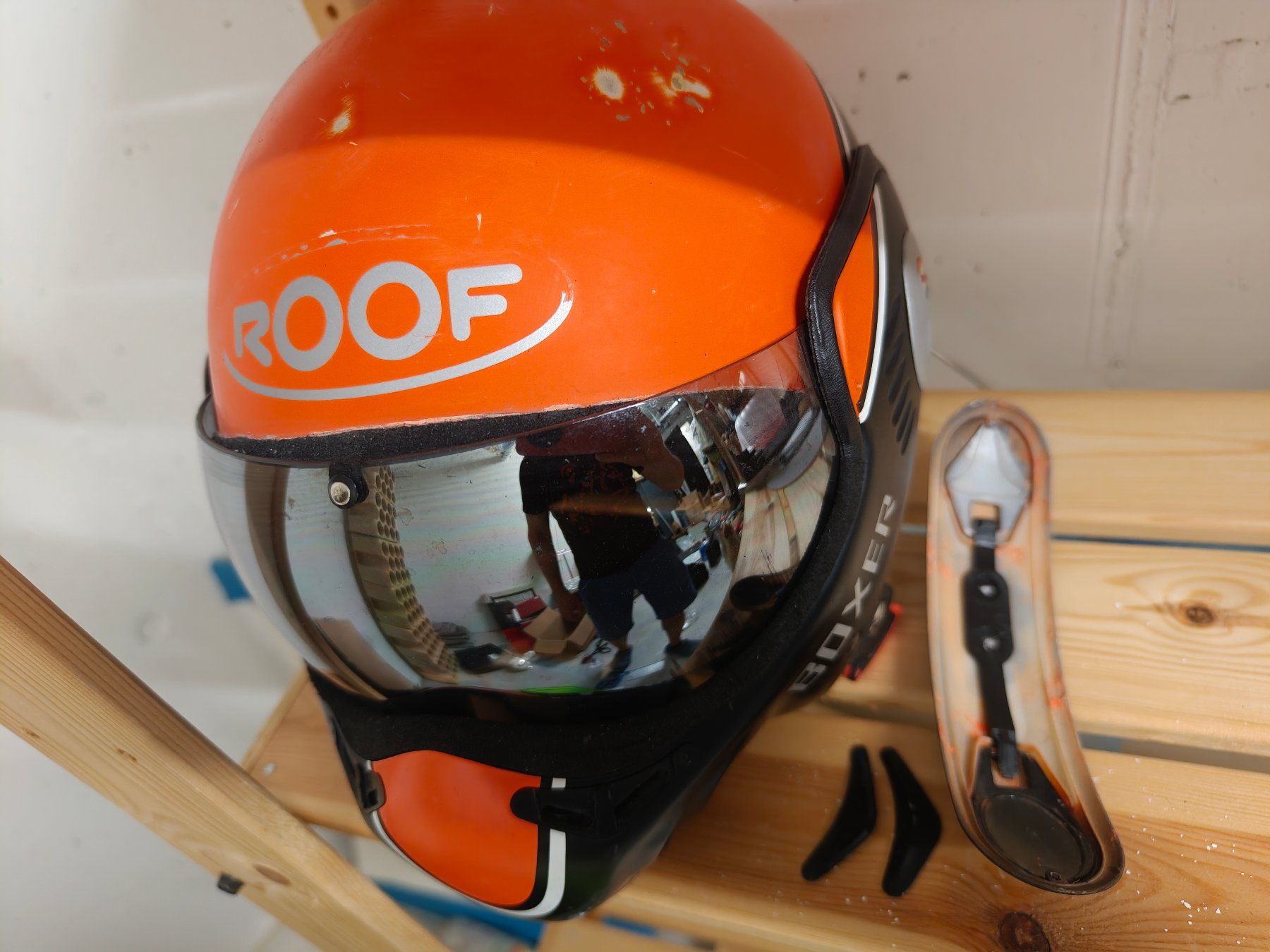 Casques & visières: Integralhelm ROOF Boxer orange gebraucht Helm – D'occasion à Wallisellen par m00ds 2