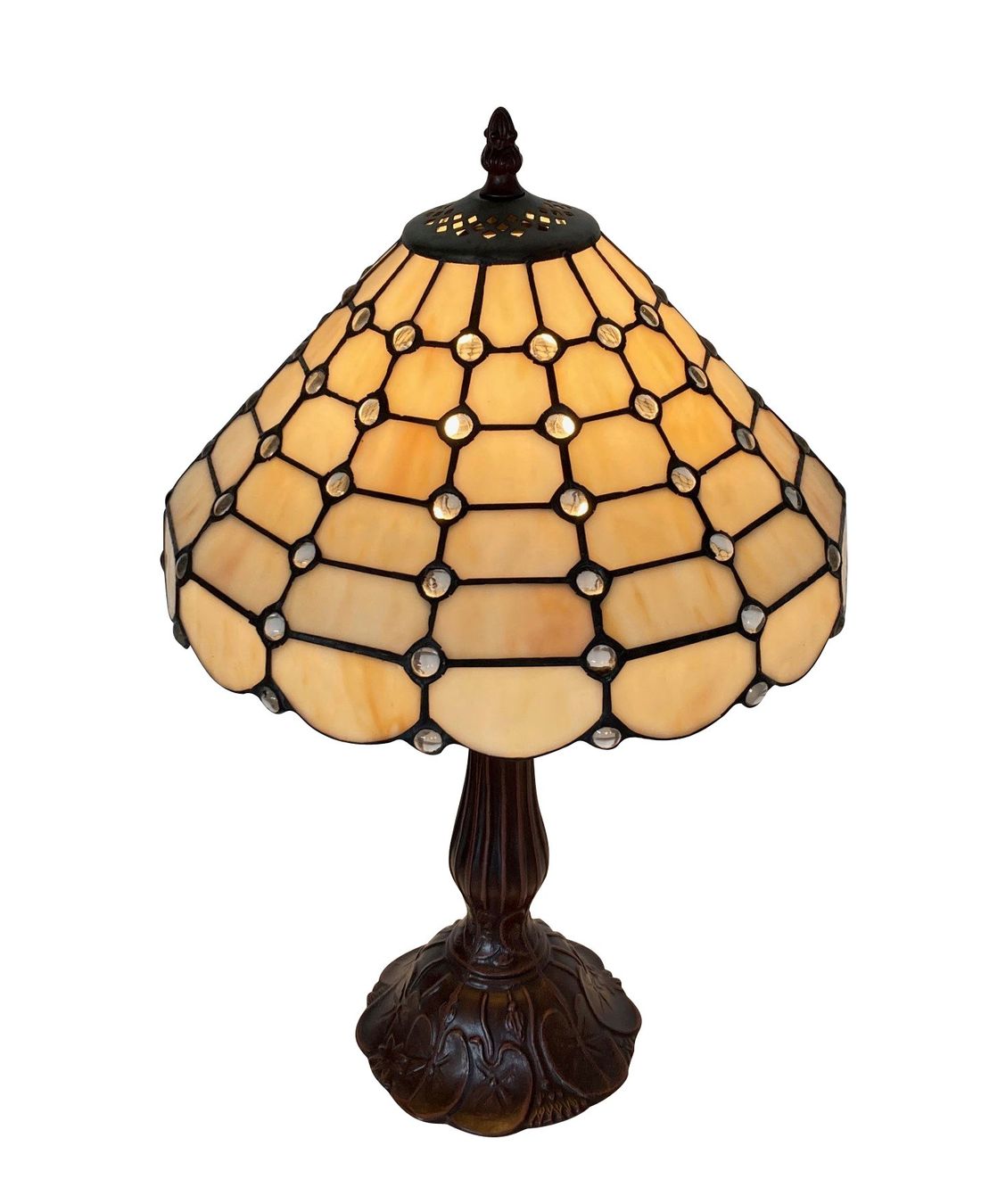 Lampade: Tiffany Tischleuchte Perlmutt Antik beige – Nuovo e nell'imballaggio originale da Wallisellen venduto da kingschair 1