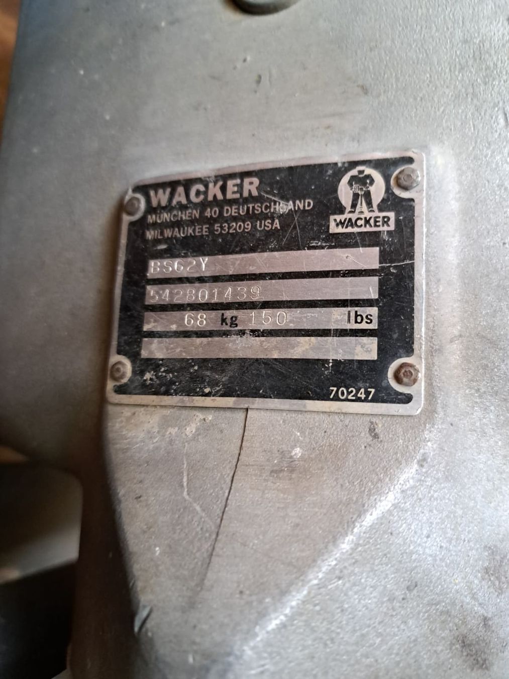 Wacker Neuson Alle Maschinen: Grabenstampfer Wacker BSG2Y – Gebraucht aus Effingen von landmaschinen5078 1