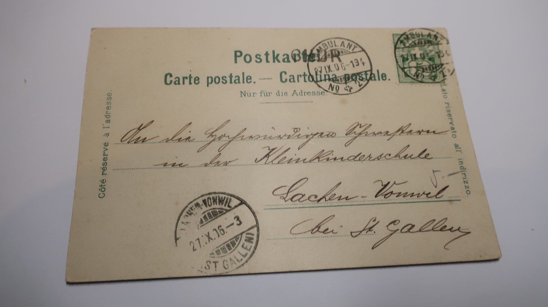 Cartoline postali: St. Luziuskappelle b. Chur  1906 – Usato da Cormoret venduto da Pascalll2001 3