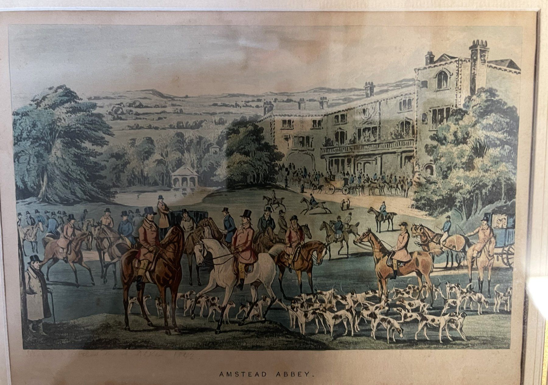 Incisioni: AMSTEAD ABBEY - London 1842 - 34.5 x 30cm – Usato da Oftringen venduto da Vucki 1