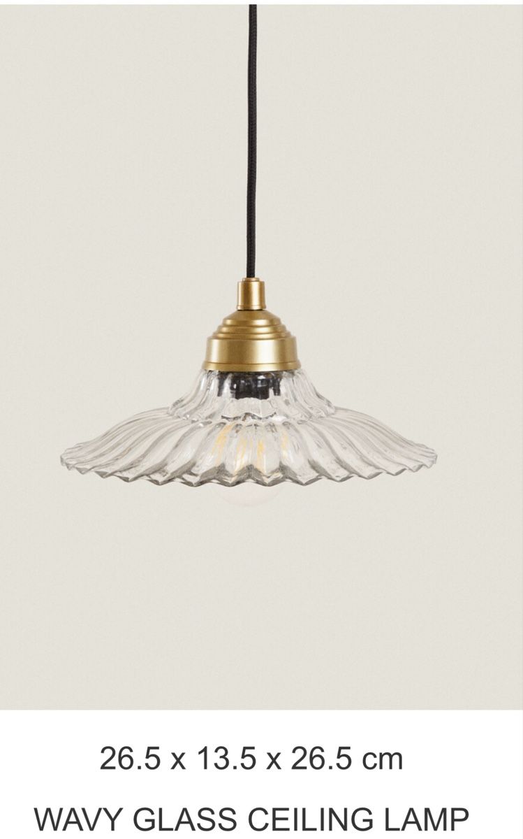 Lampadari & plafoniere: Zara Wavy Glass Ceiling Lamp – Nuovo (secondo la descrizione) da Zürich venduto da yoshi27