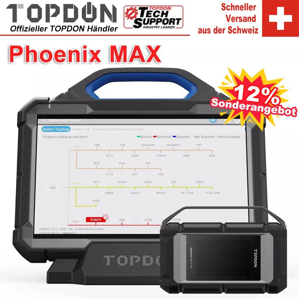 Alle Werkzeuge: TOPDON Phoenix Max Diagnosegeräte – Neu und originalverpackt aus Malans GR von BUYBEST-Schweiz
