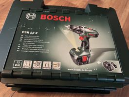 Bosch PSR 12-2 Akkuschrauber mit Zubehör und Koffer