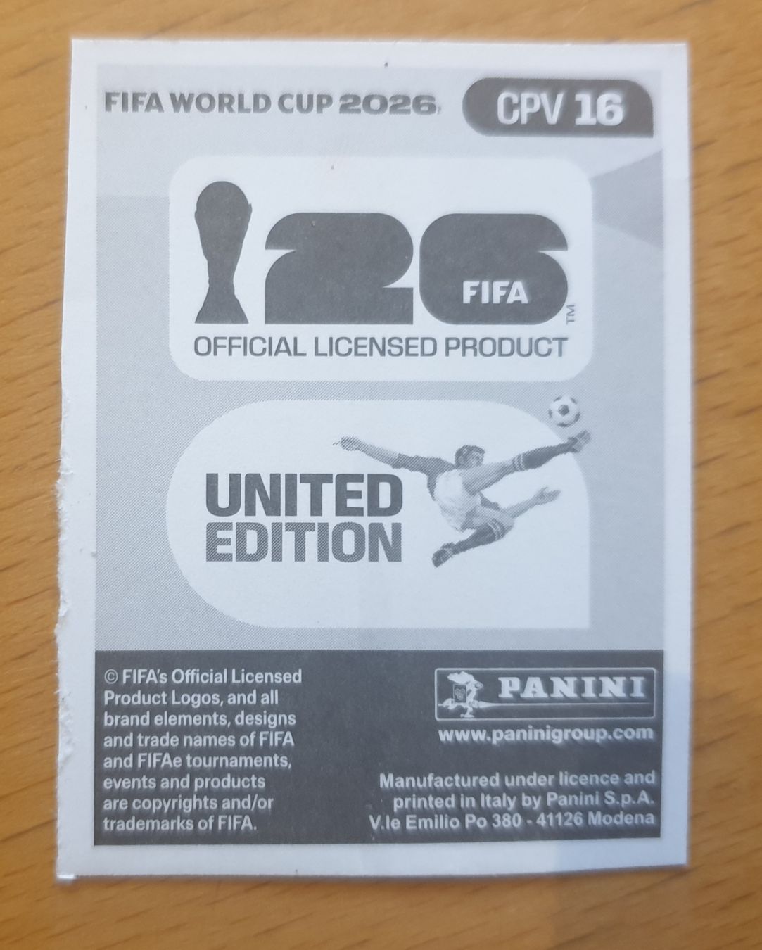 Panini Carte collezionabili: Panini WM 2026 CPV JOVANE CABRAL 16 – Nuovo (secondo la descrizione) da Einsiedeln venduto da MGXX 1