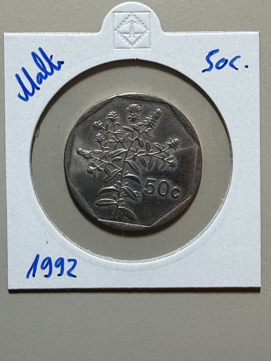 Tutti le monete: Malte - 50 cents - 1992 – Usato da Payerne venduto da Mike1682