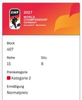 4x Eishockey WM 2027 Spieltagpaket LAT vs.UKR / SWE vs. SUI