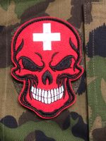 Schweiz Abzeichen Badge Patch Skull Totenkopf TAZ 90 Armee
