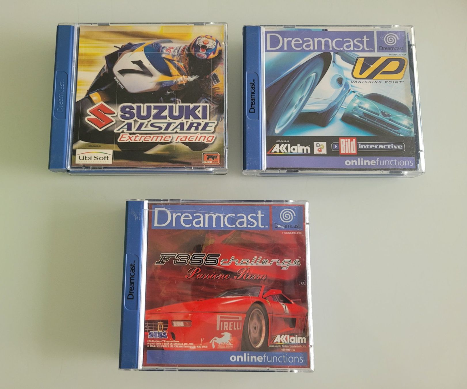 Giochi: F355 Challenge/ Suzuki Alstare/ Vanishing Point, Dreamcast – Usato da Uezwil venduto da -Retrogames-