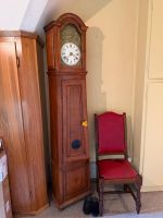 Horloge de parquet comtoise ancienne, bois clair