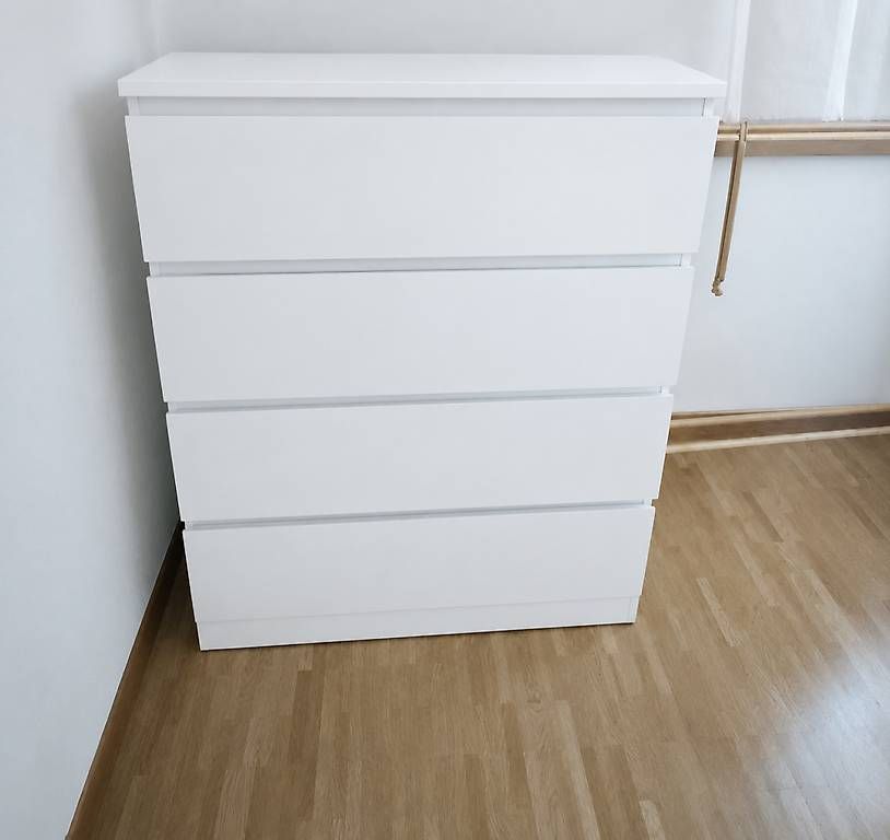 Ikea Kommoden: IKEA MALM Kommode  weiß, 4 Schubladen – Gebraucht aus Strengelbach von jan_7269