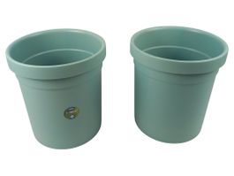 ROTHO Papierkorb Basic 10 Liter Mintgrün, 2 Stück