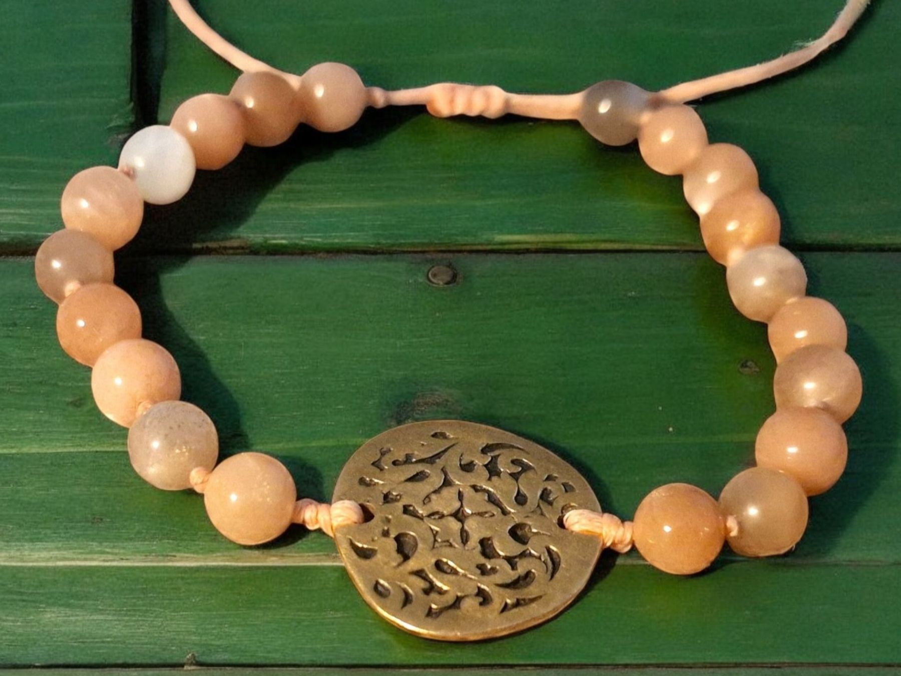 Armbänder & -reifen: Barockstyle Mondstein & Bronze, verstellbar – Neu und originalverpackt aus Aarau von Schmuckhoehle_MD 8