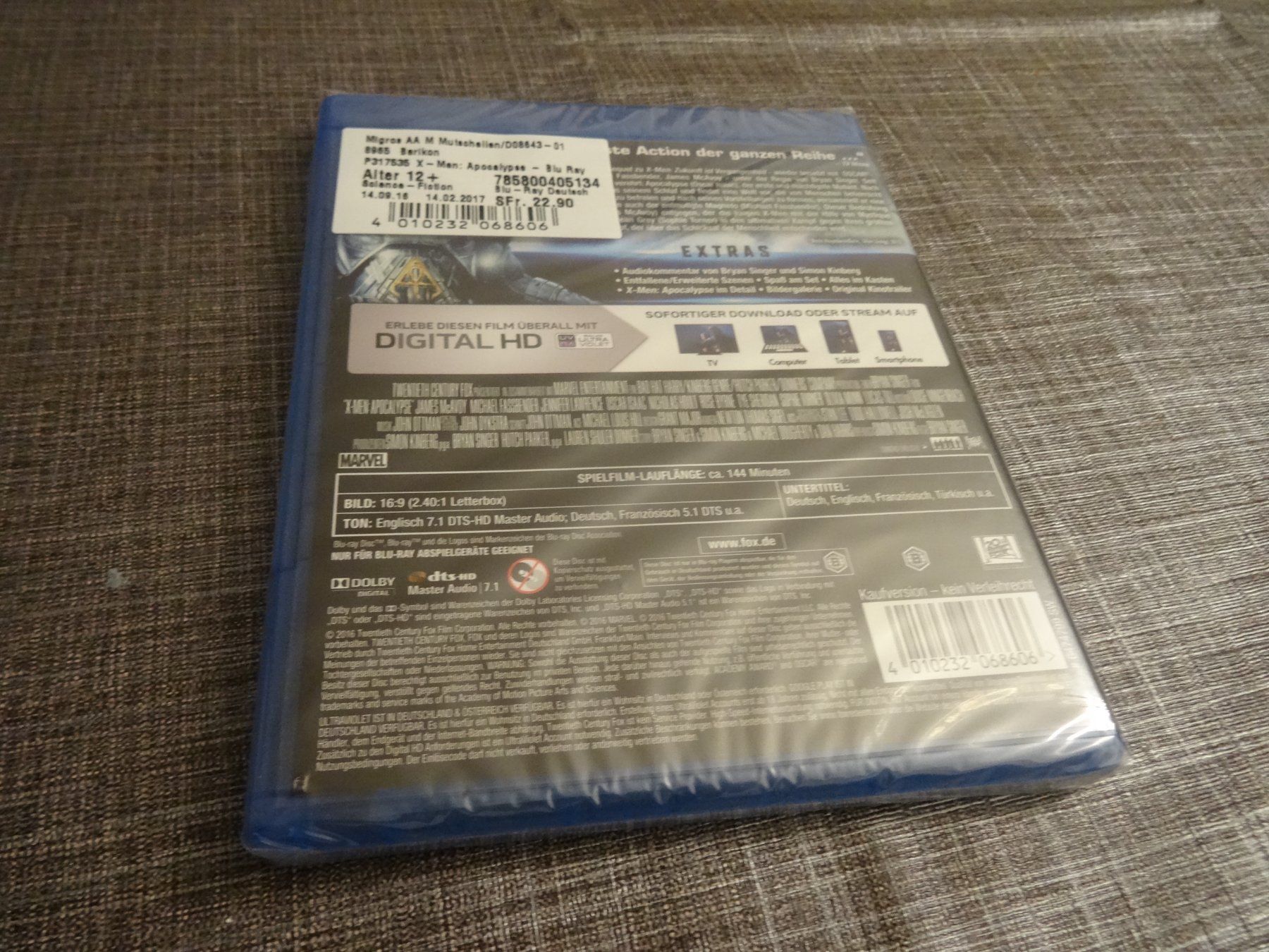 Tutti i DVDs: X-Men: Apocalypse - Blu-Ray - Neu & Originalverpackt! – Usato da Olten venduto da Disc-Verkauf 1