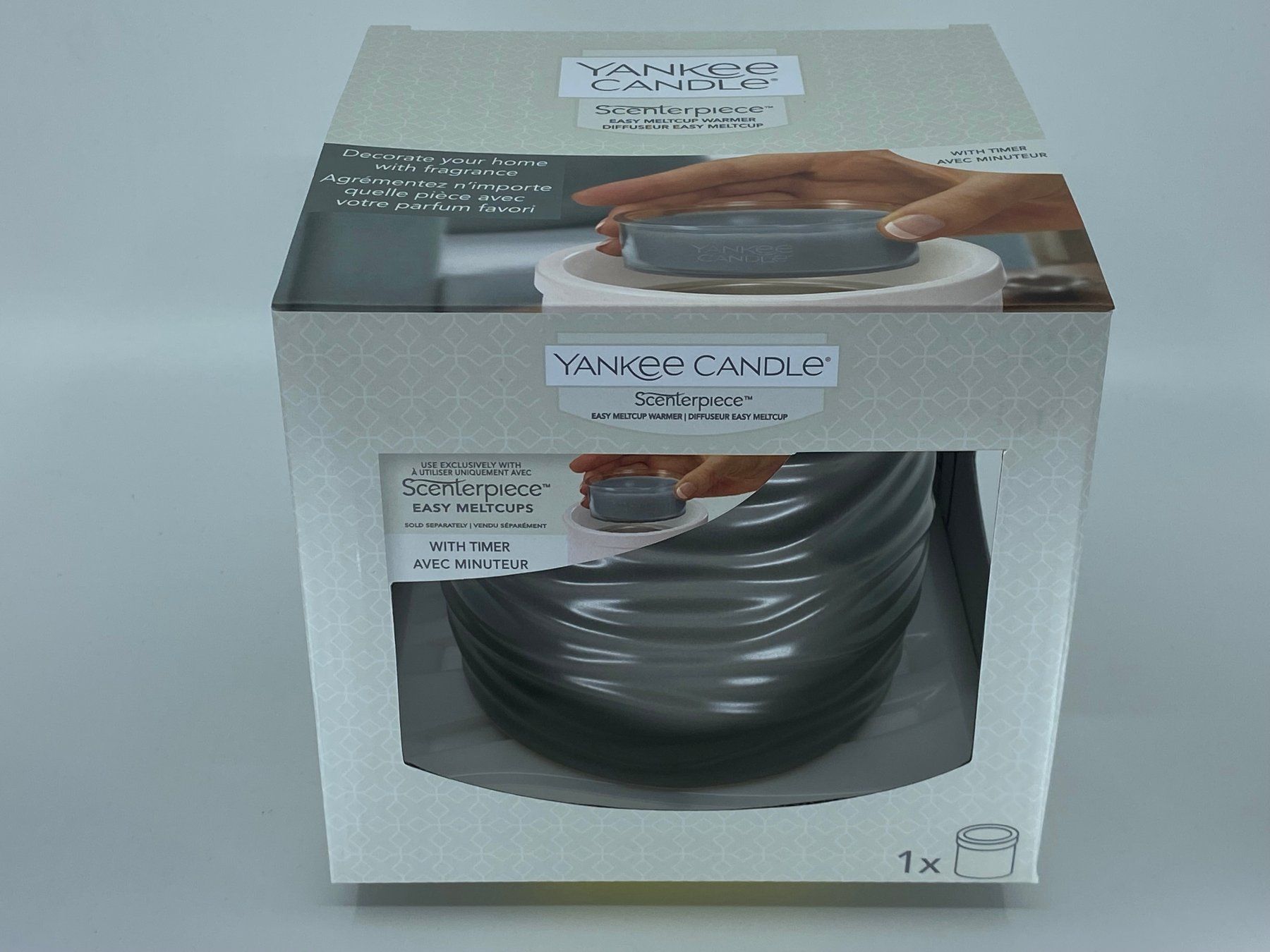 Yankee Candle Kerzen: Yankee Candle Noah Grey Meltcup Warmer mit Timer – Neu und originalverpackt aus Langwiesen von rtWebshop 3