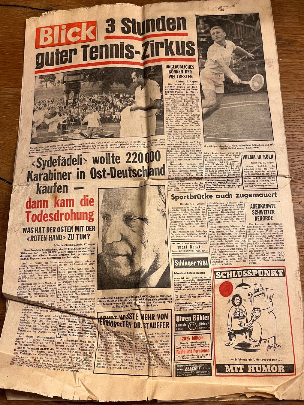 Riviste & Magazine: Blick Tageszeitung 18. August 1961 – Usato da Spiez venduto da _silvio_99 7