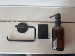 Neues Badezimmer-Set, Schwarz, ohne Bohren, Neu