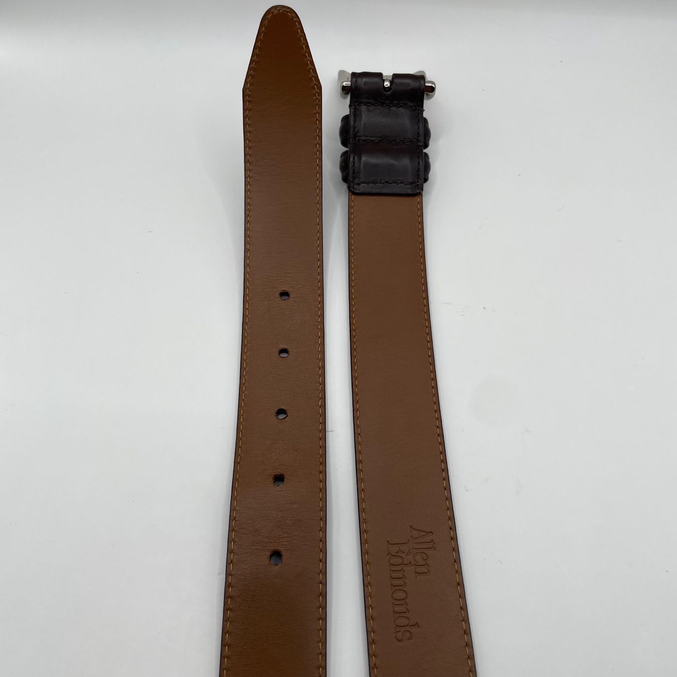 Cinture: Allen Edmonds Calfskin Ledergürtel USA Solid Brass 100/40 – Usato da Bubikon venduto da SwissSecondLife 3