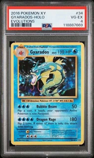 Pokémon Sammelbilder & Trading cards: Gyarados Holo XY Evolutions PSA 4 – Neu (gemäss Beschreibung) aus Safnern von Rocksta