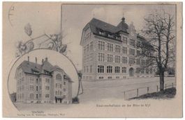 Wyl, Knabenschulhaus an der Allee, gelaufen 1906