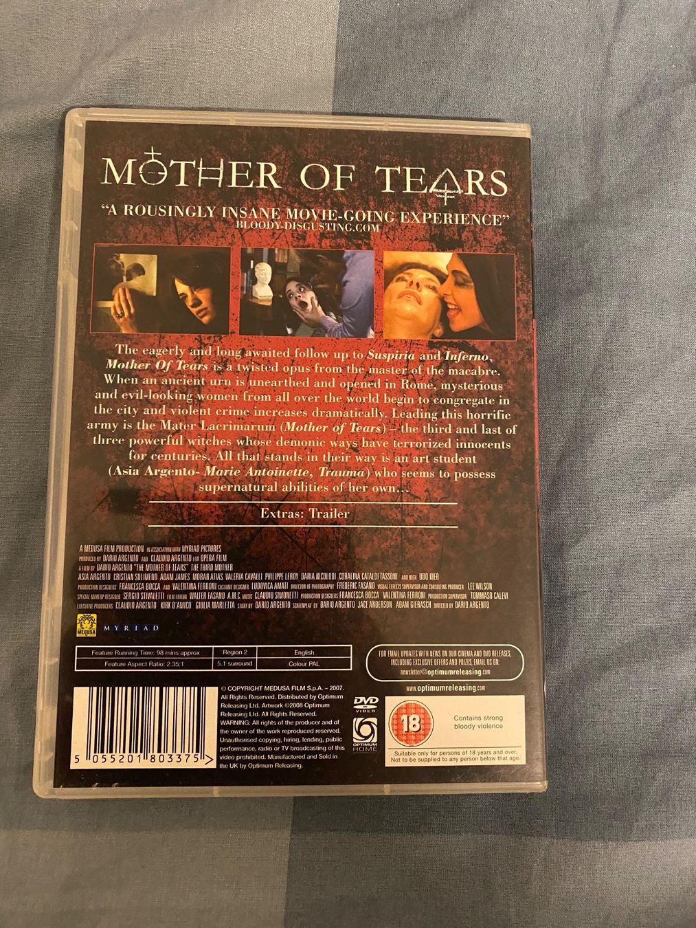 Alle DVDs: Mother Of Tears – Gebraucht aus Einsiedeln von Penguin_Holmes 1