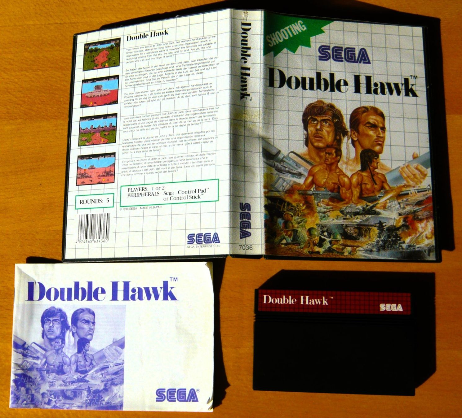 Sega Giochi: SEGA Master System : Double Hawk , 1990, cIB – Usato da Onex venduto da Jaguar1986 1