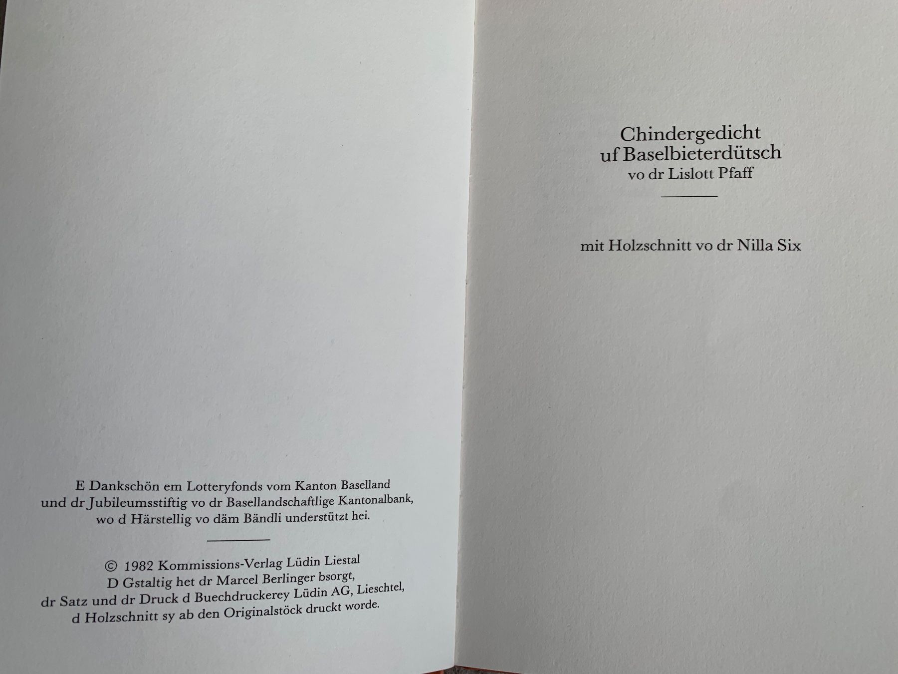 Libri: Chindergedicht uf Baselbieterdütsch – Usato da Reinach AG venduto da dipsy2002 1