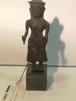 Antike Buddha Uma Bronze Cambodia 12./14.Jhd 12/15,5cm Nr.17