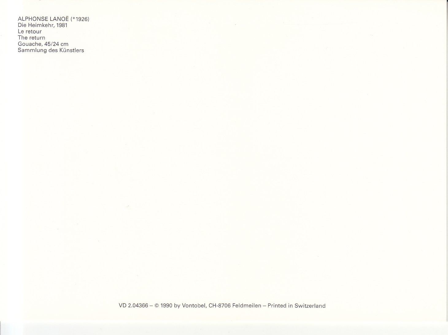 Cartoline postali: DK Alphonse Lanoe, Die Heimkehr 1981 – Nuovo (secondo la descrizione) da Bürglen TG venduto da StampGraf 1