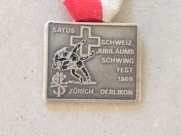 Abzeichen Satus Schwingfest Schwingen Oerlikon ZH 1969