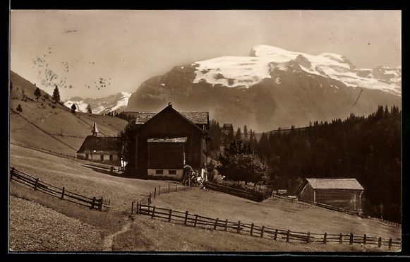 Ansichtskarten: AK Engelberg, Schwand mit Titlis – Gebraucht aus Berlin von bartko-reher
