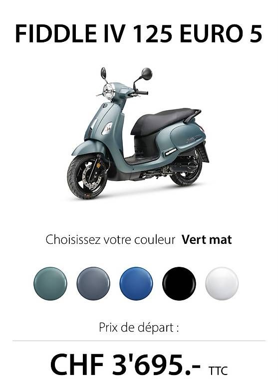 Sym Scooter: SYM fiddle 4 , 125cm – Usato da Puidoux venduto da aur_7ndm 4