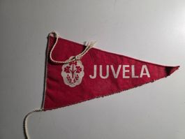 Vintage Stoff Wimpel Fahne Juvela Schweiz 23 cm