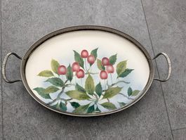 altes  Serviertablett maße 37cm x 24 cm