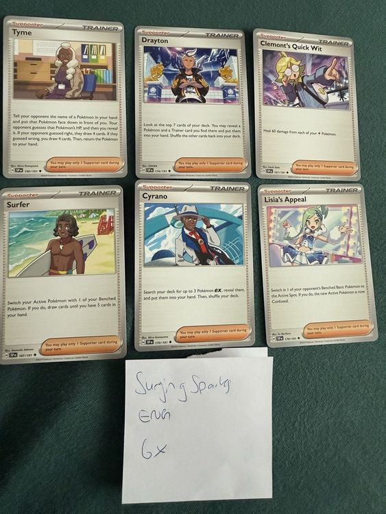 Pokémon Cartes à collectionner: Pokémon Surging Sparks Trainerkarten – Neuf (Voir description) à Oberengstringen par sigurros