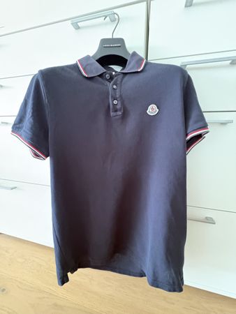 Original Moncler Polo Shirt Navy Blue Size L