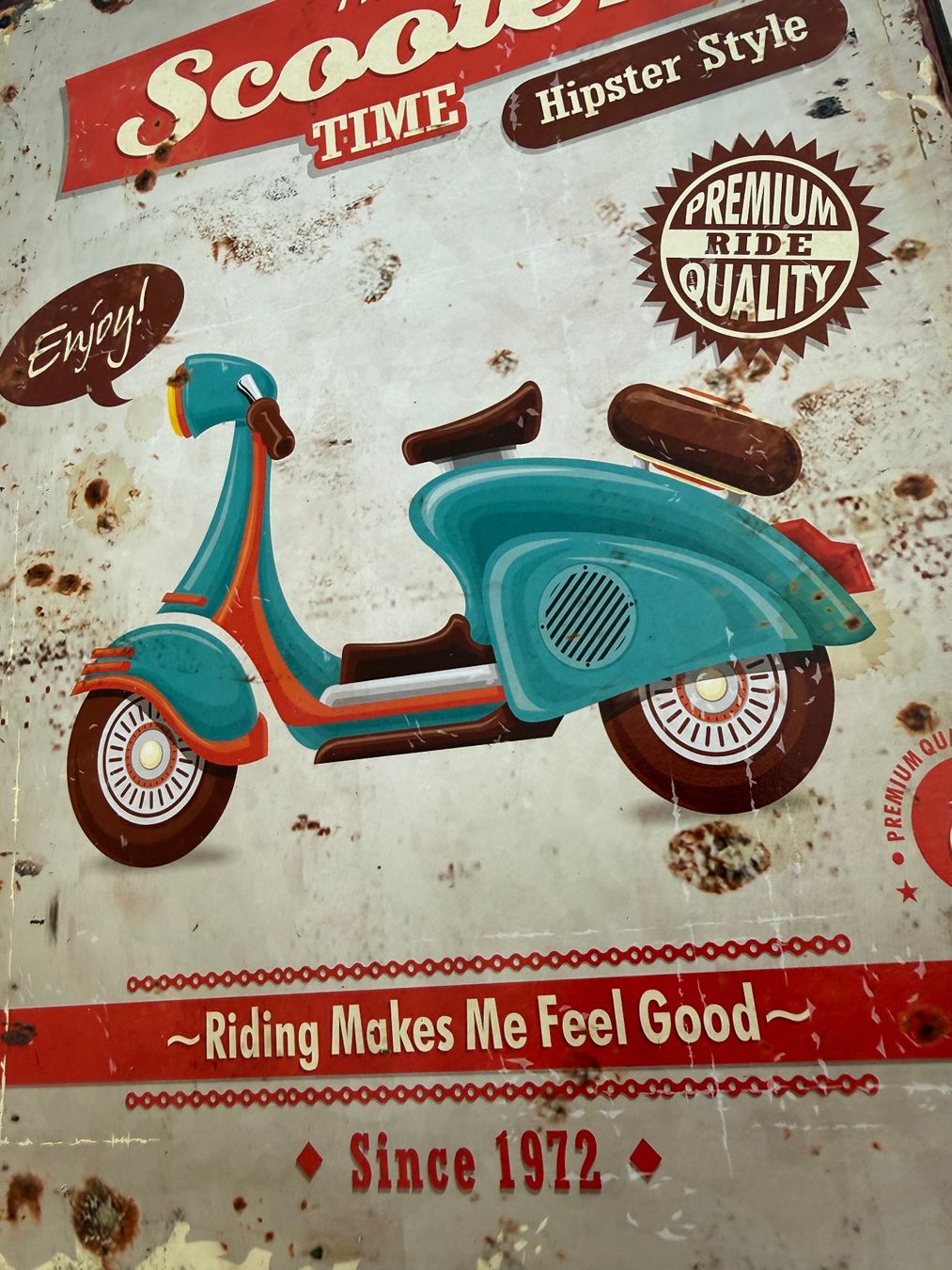 Insegne: Neu Schild Scooter 33 x 25 cm Blech – Nuovo e nell'imballaggio originale da Kirchdorf AG venduto da coco123 1