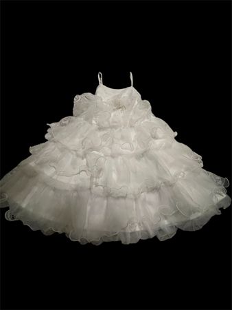 Mädchen Festkleid Prinzessin Kleid weiss Gr. 114 (6A)
