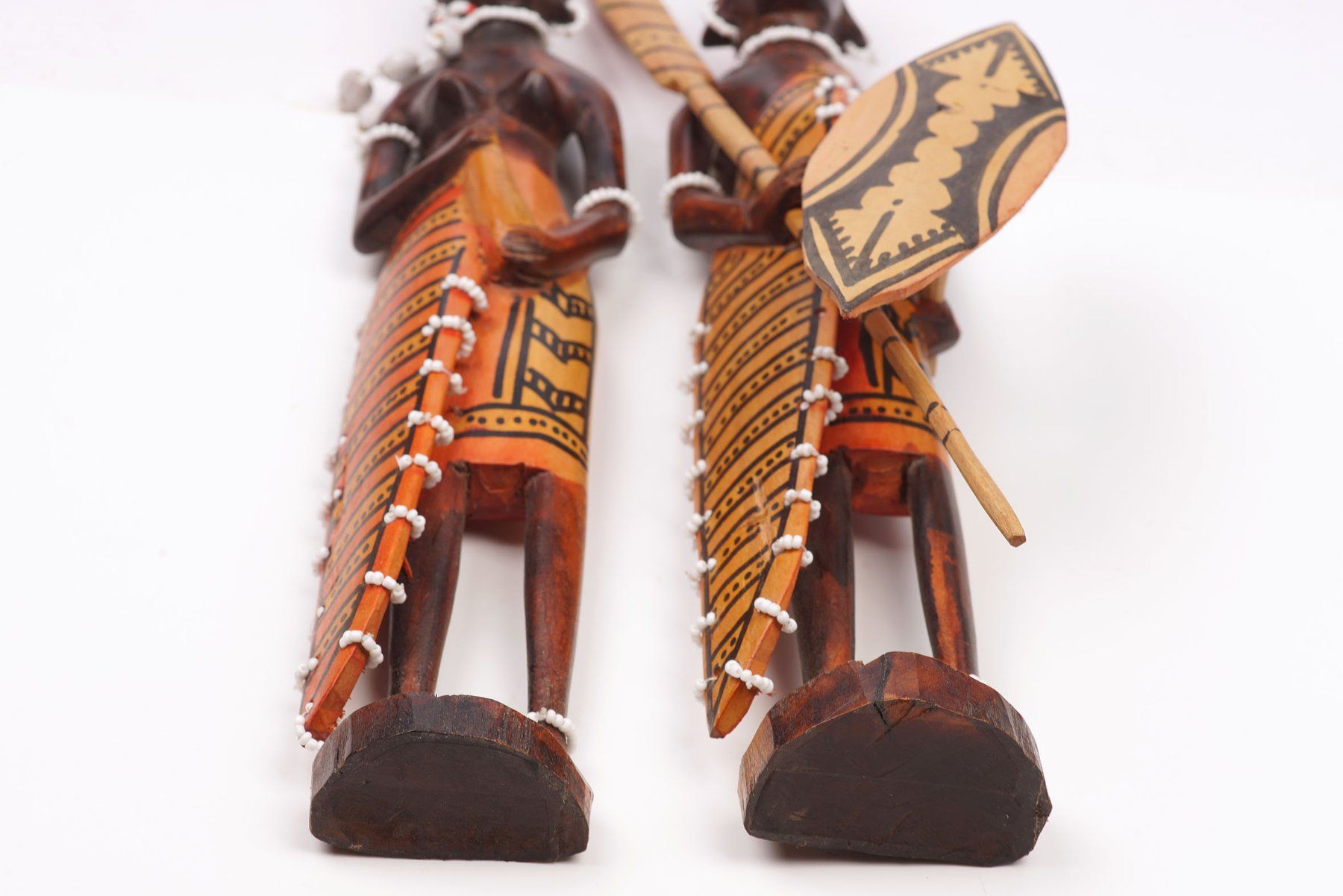 Statuette: 2 handgeschnitzte Afrikanische Figuren, 31cm – Usato da Buochs venduto da chicco64 8