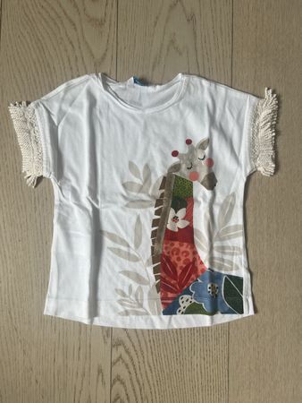Mayoral Giraffe T-Shirt, Size 4 - Stylish Summer Look!