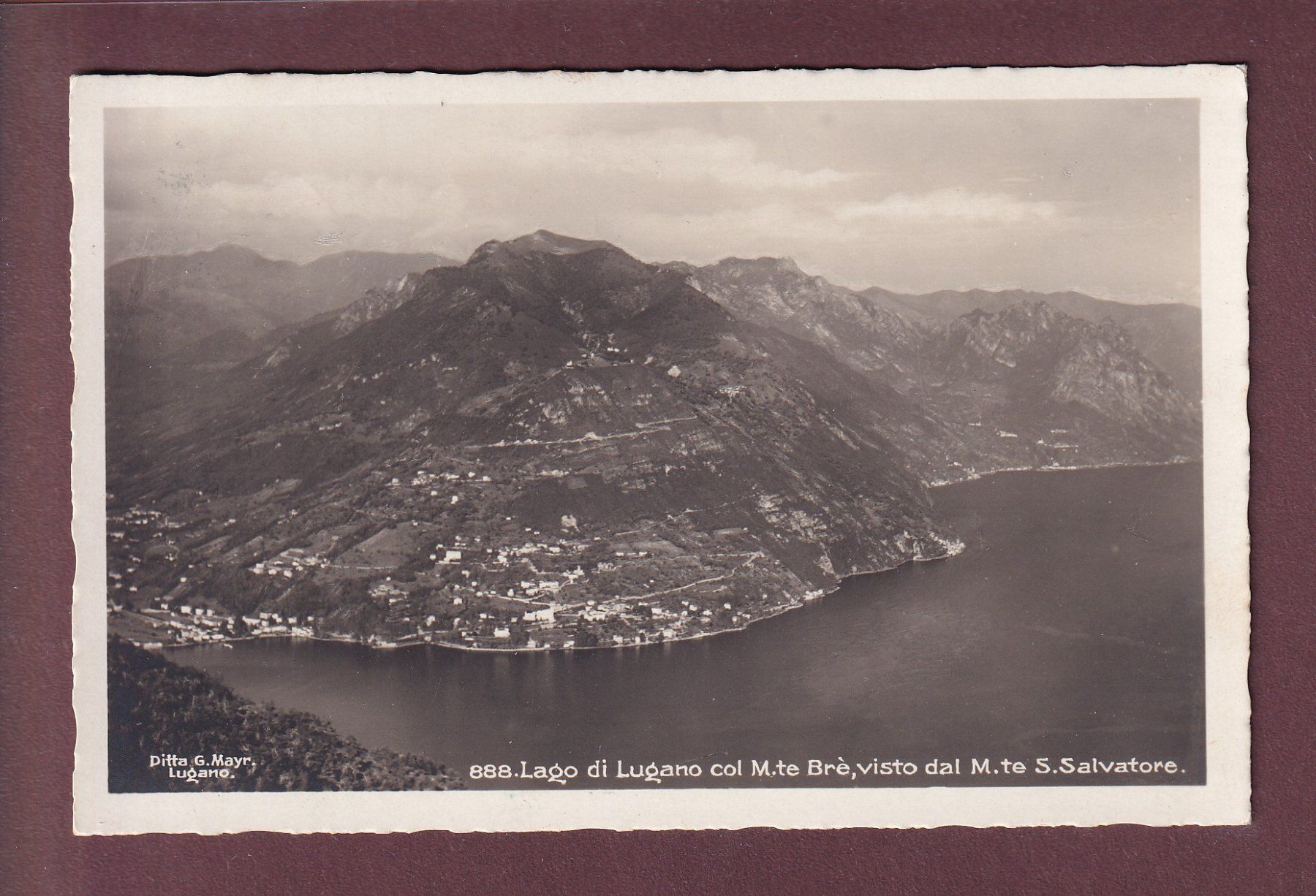 Ansichtskarten: MONTE BRE visto dal San Salvatore – Gebraucht aus Pully von nicecards